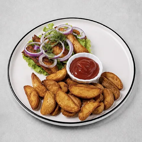 Картофель по-деревенски с курицей